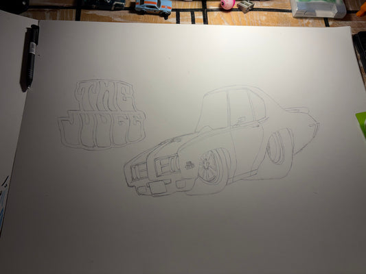 Hand drawn and colored art piece